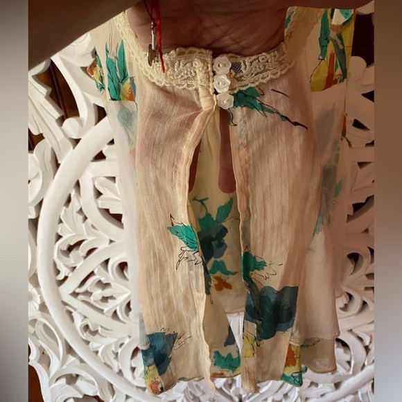 Millau Tank Blouse Open Back Bohoemian M - Picture 3 of 5